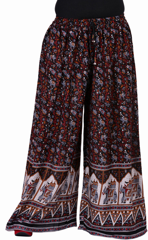 Soundarya Palazzo Regular Fit Women Black Trousers