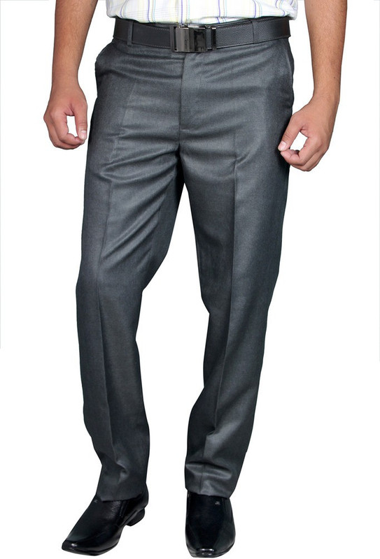 Routeen Slim Fit Men Black Trousers