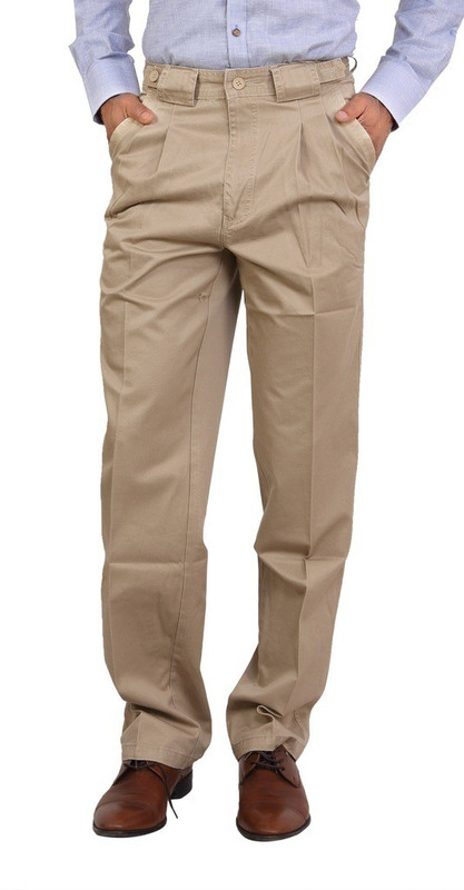 Bottoms Regular Fit Men Gold Trousers