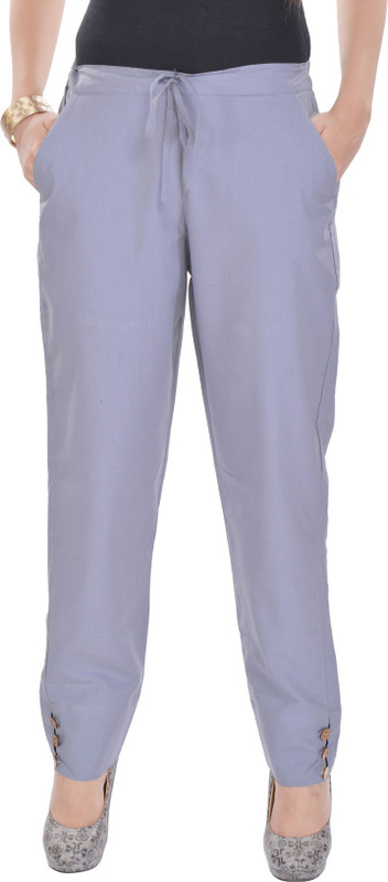 Padma Regular Fit Women Grey Trousers