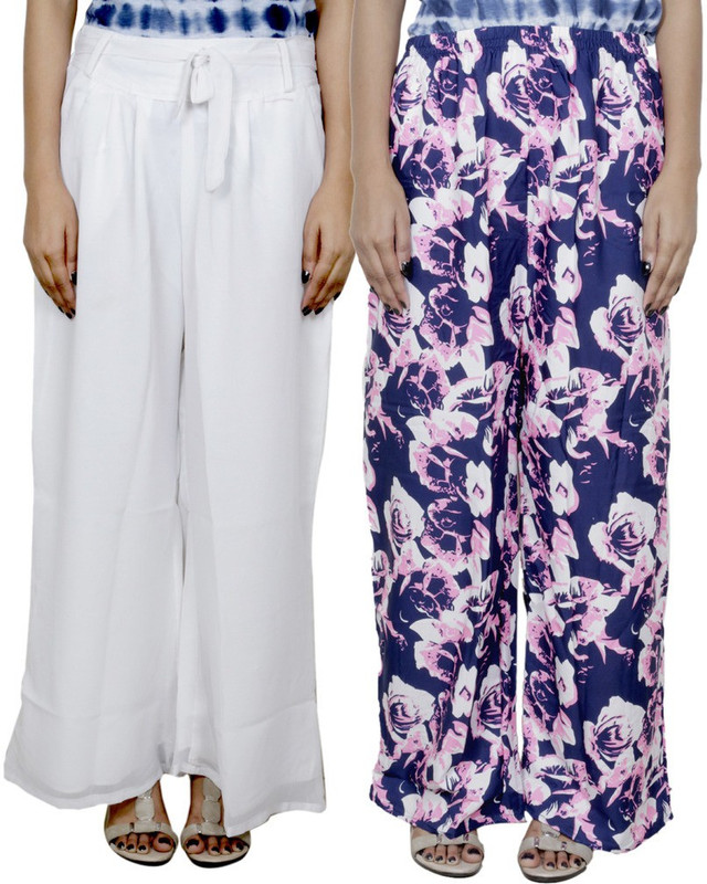 Tullis Regular Fit Women White, Blue, Pink Trousers