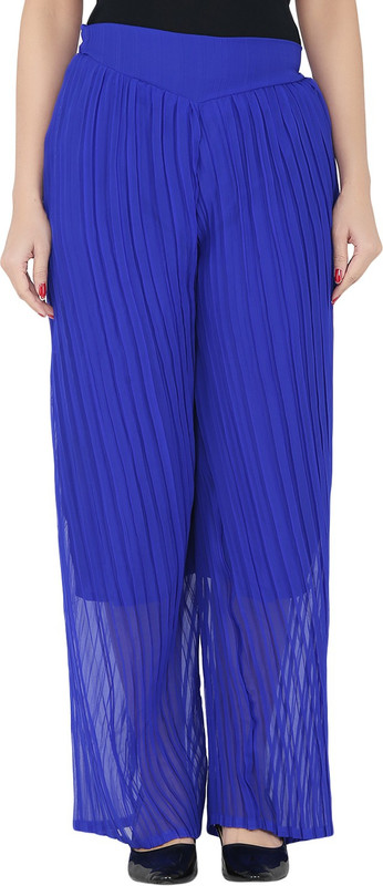 Black Collection Regular Fit Women Blue Trousers