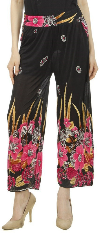 Camey Regular Fit Women Black Trousers