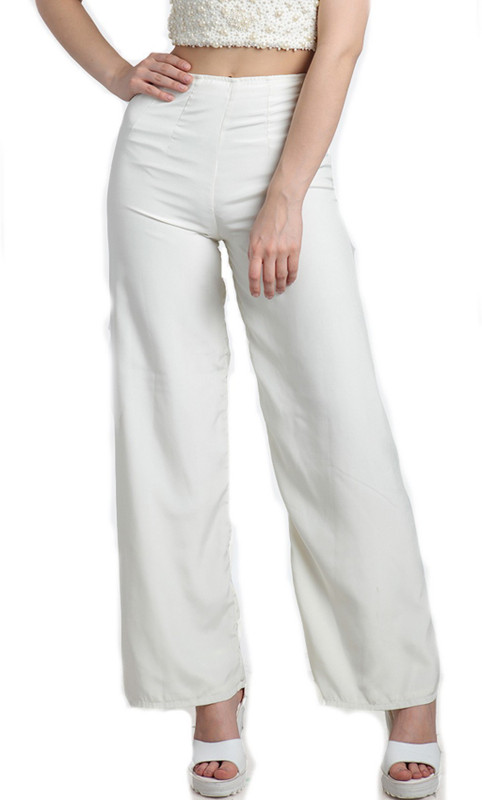 Divaat Regular Fit Women White Trousers