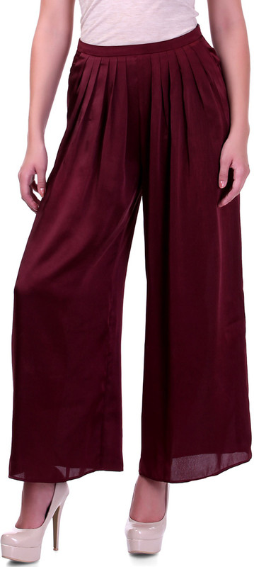 Sassafras Regular Fit Women Maroon Trousers