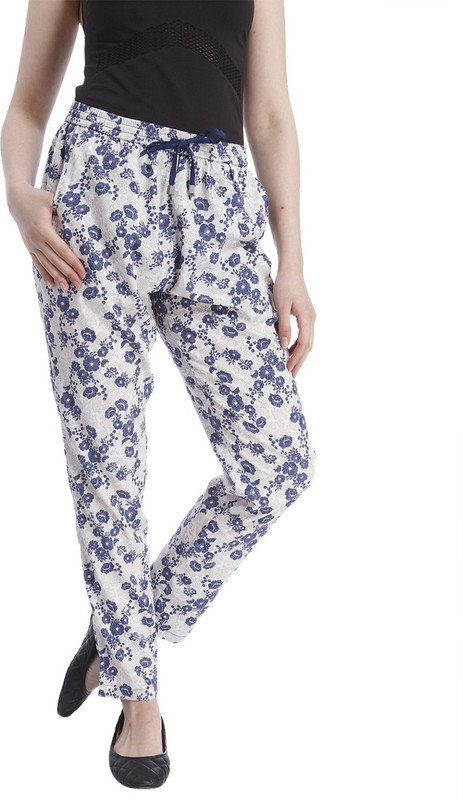 Only Regular Fit Women White Trousers