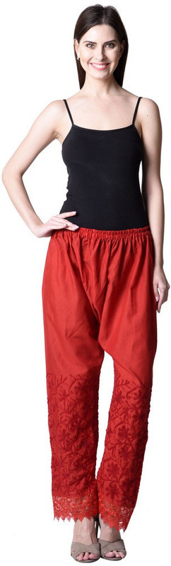NumBrave Regular Fit Women Red Trousers