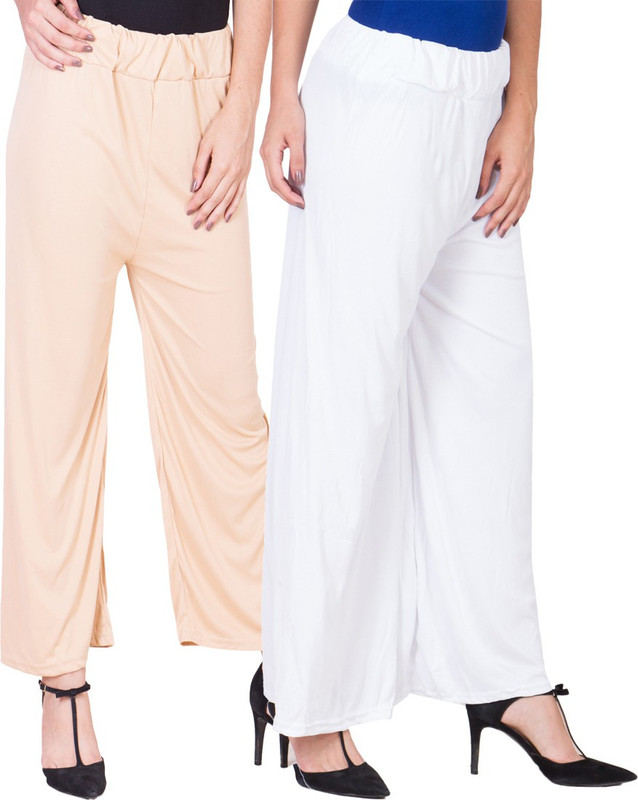 Keep Sake Regular Fit Women Beige, White Trousers