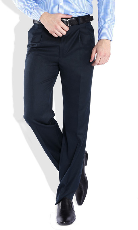Park Avenue Regular Fit Men Blue Trousers