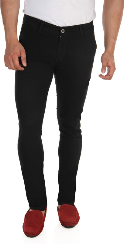Fever Slim Fit Men Black Trousers