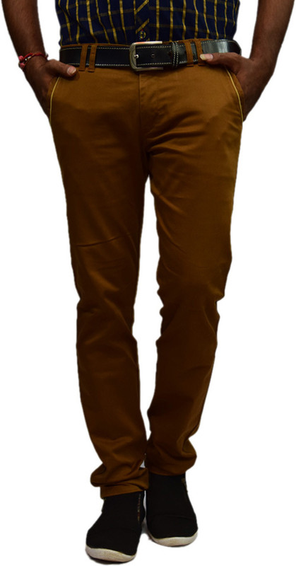 British Terminal Slim Fit Men Yellow Trousers