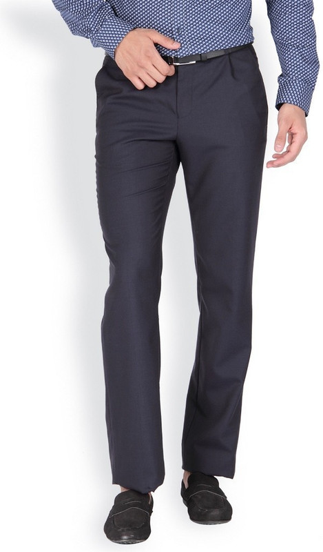 Blackberrys Slim Fit Men Dark Blue Trousers