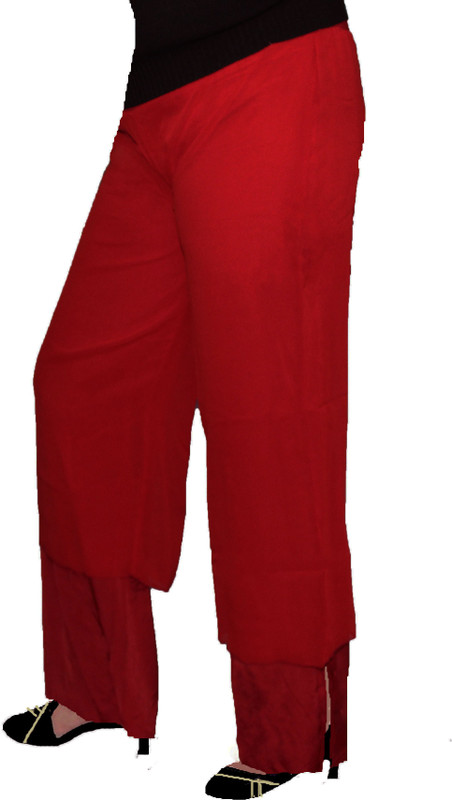 AS42 Regular Fit Women Maroon Trousers