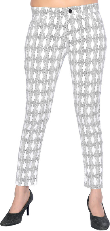 Thinc Lycra twill capri Slim Fit Women Multicolor Trousers