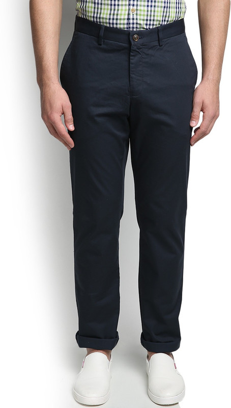 Blackberrys Regular Fit Men Dark Blue Trousers