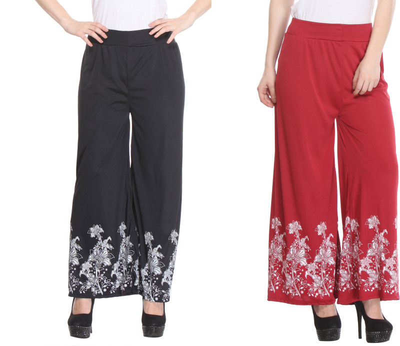 Smexy Regular Fit Women Black, Maroon Trousers