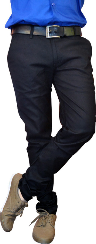 Nation Polo Club Slim Fit Men Black Trousers