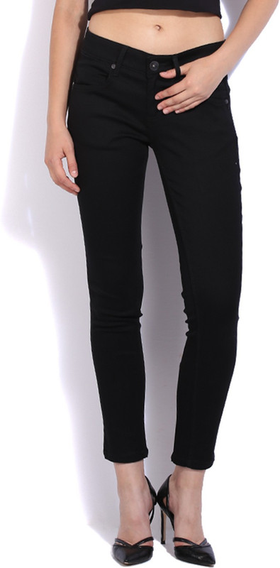 United Colors of Benetton. Slim Fit Women Black Trousers