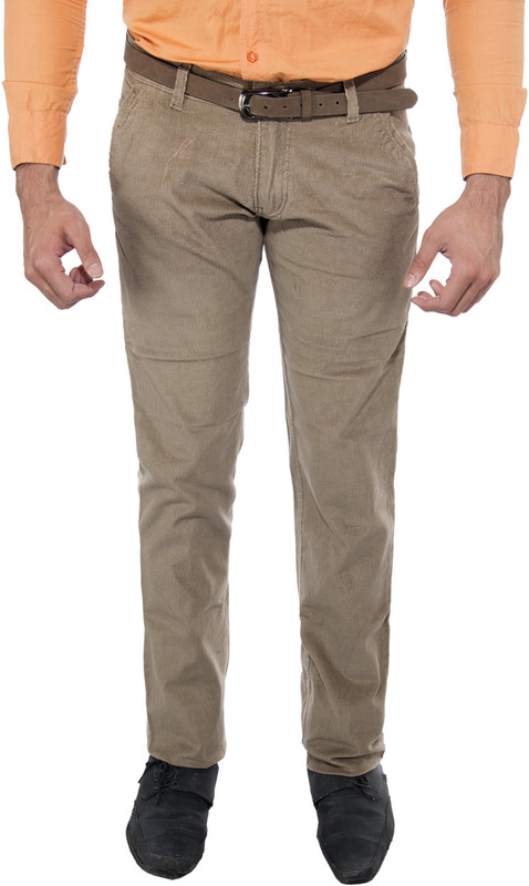 Le-Meiux Slim Fit Men Beige Trousers Le-Meiux Slim Fit Men Beige Trousers