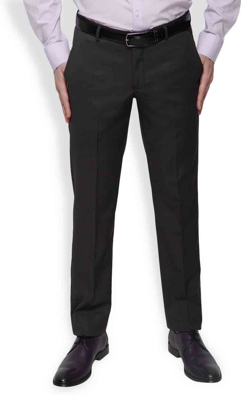 Blackberrys Slim Fit Men Grey Trousers