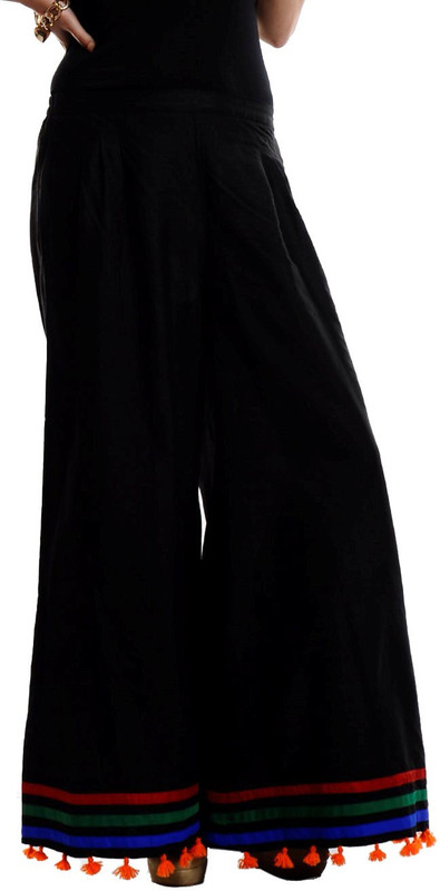 Ans Astha And Sidharth Regular Fit Women Black Trousers