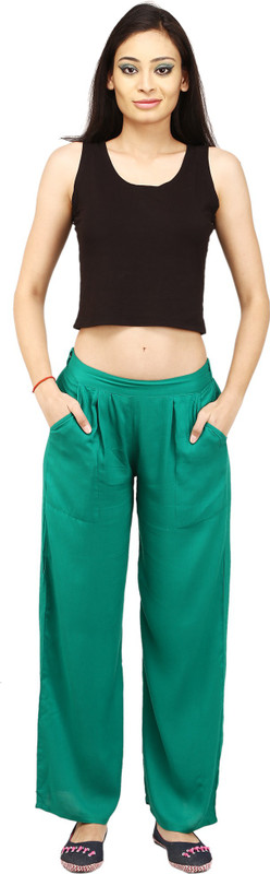 CHINMAYA Regular Fit Women Dark Green Trousers