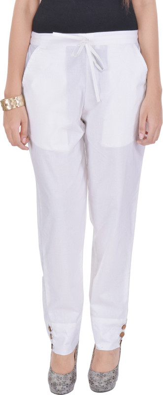 Padma Regular Fit Women White Trousers