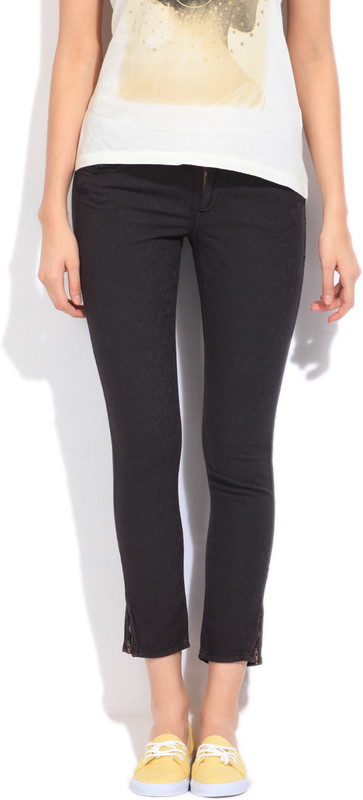 Lee Slim Fit Women Black Trousers