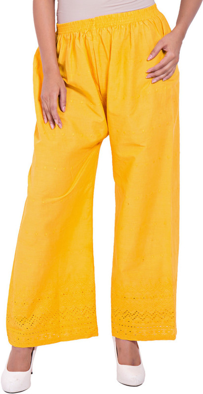 diva boutique Regular Fit Women Yellow Trousers diva boutique Regular Fit Women Yellow Trousers
