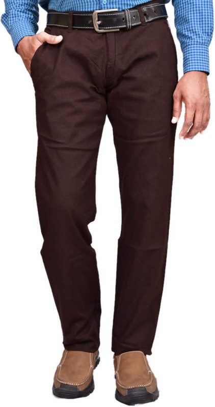 British Terminal Slim Fit Mens Brown Trousers RS.2999 (68.00% Off) - Flipkart