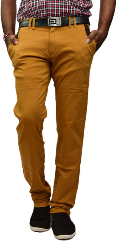British Terminal Chinos Slim Fit Men Yellow Trousers