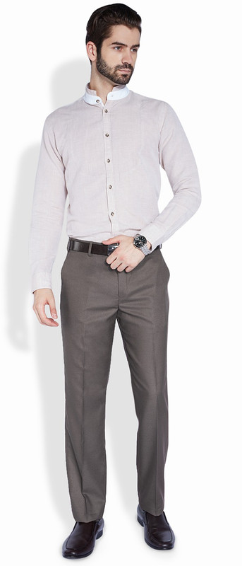 Park Avenue Slim Fit Men Beige Trousers