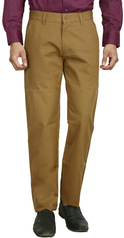 Studio Nexx Regular Fit Men Yellow Trousers
