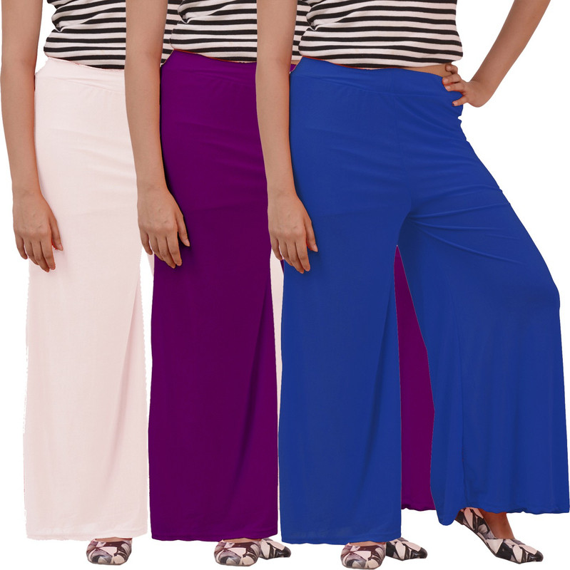 carrol Regular Fit Women White, Purple, Blue Trousers