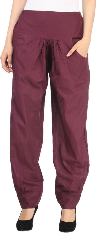 Ankita Regular Fit Women Maroon Trousers