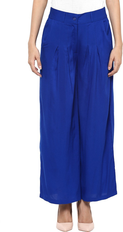Libas Regular Fit Women Blue Trousers Libas Regular Fit Women Blue Trousers