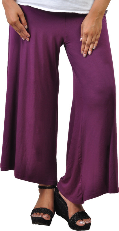 Comfort Lady Regular Fit Women Purple Trousers Comfort Lady Regular Fit Women Purple Trousers