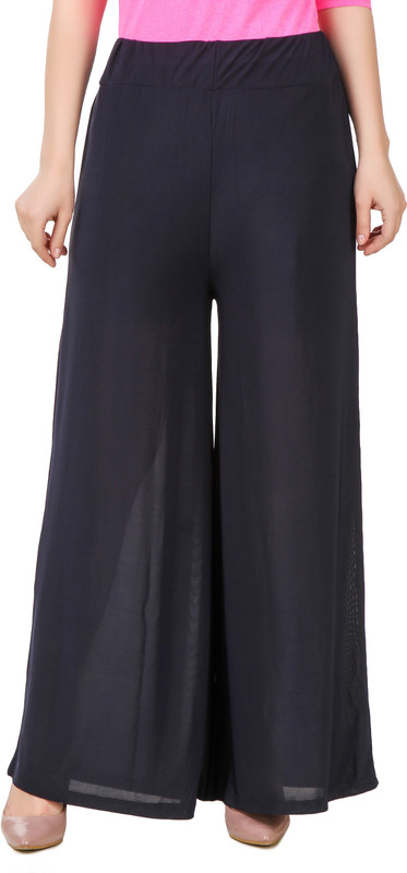 Purple Feather Regular Fit Women Dark Blue Trousers