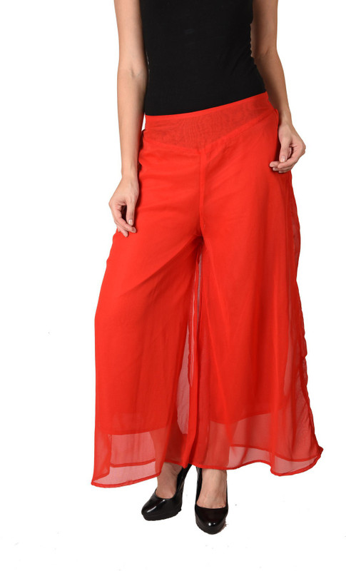 2 Day Flared Women Red Trousers