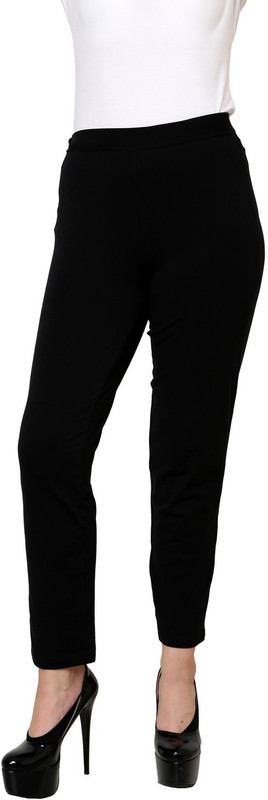 Finesse Regular Fit Women Black Trousers