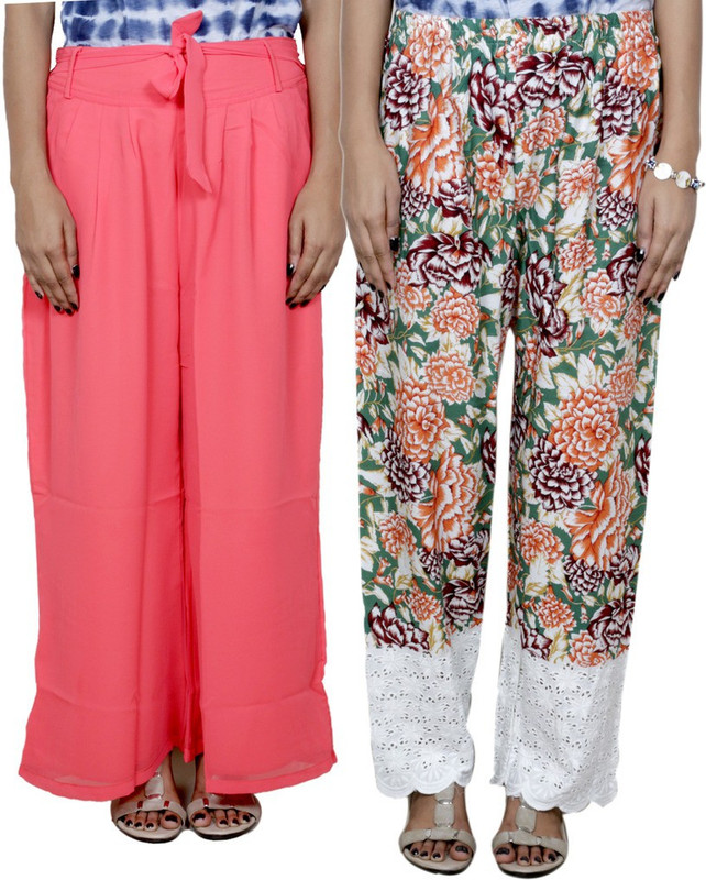 Tullis Regular Fit Women Red, Multicolor Trousers