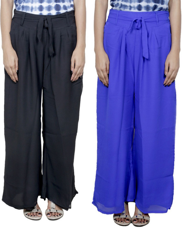 Tullis Regular Fit Women Black, Blue Trousers