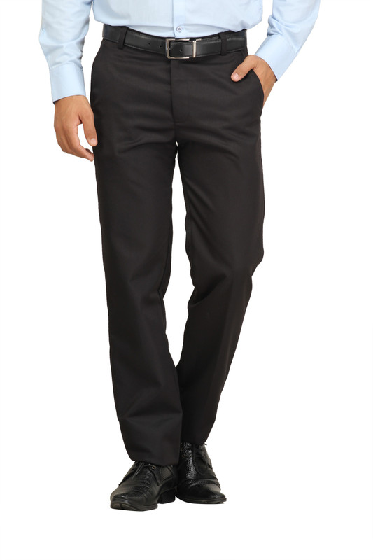 Feels Good Regular Fit Men Black Trousers