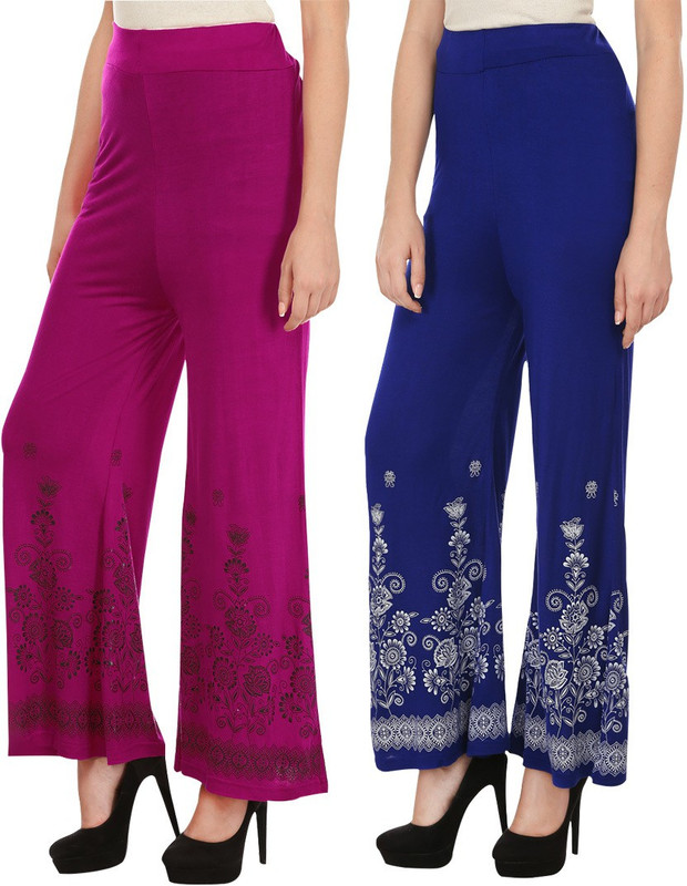 Haniya Regular Fit Women Pink, Blue Trousers