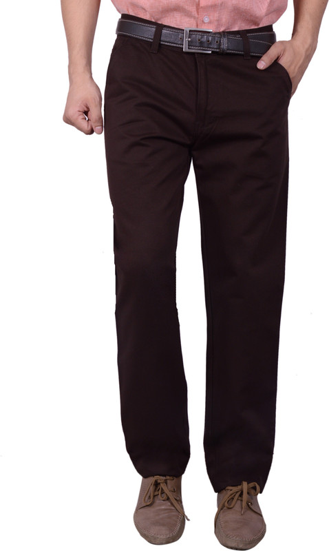 Studio Nexx Regular Fit Men Brown Trousers