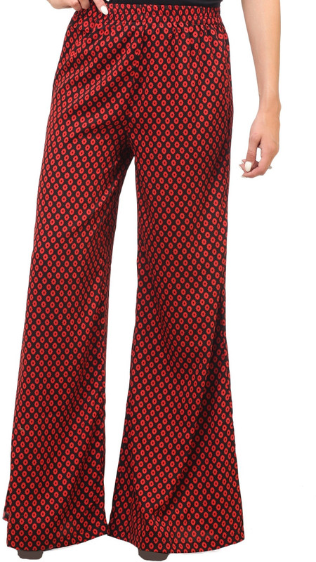 Cottinfab Regular Fit Women Red, Black Trousers Cottinfab Regular Fit Women Red, Black Trousers