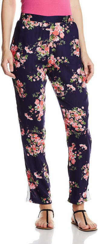 Atayant Regular Fit Women Blue Trousers Atayant Regular Fit Women Blue Trousers