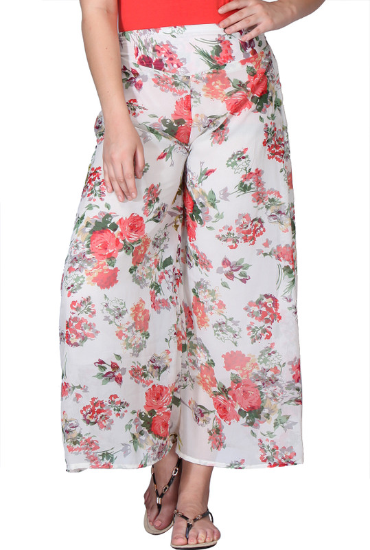 Einan Regular Fit Women White, Orange Trousers