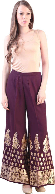 Libas Regular Fit Women Purple Trousers Libas Regular Fit Women Purple Trousers
