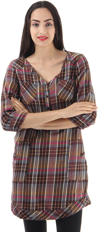 Only Checkered Women Tunic